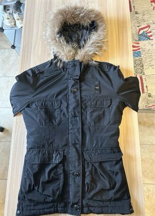 Giubbotto Blauer nero con pelliccia