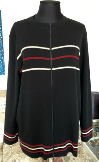 Giacca Elena Miró nera con righe taglia XS