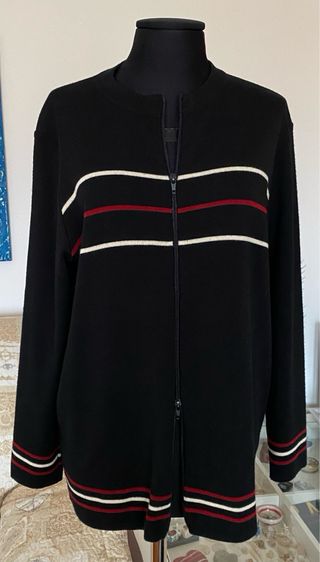 Giacca Elena Miró nera con righe taglia XS