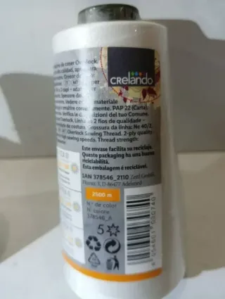 4 Bobinas Maquina Coser Blanco