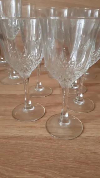 Juego Copas Cristal Tallado