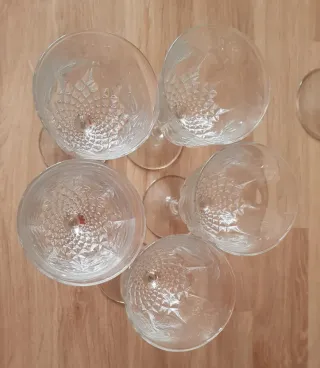 Juego Copas Cristal Tallado