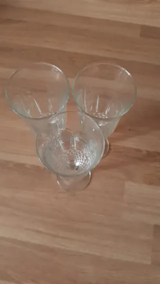 Juego Copas Cristal Tallado