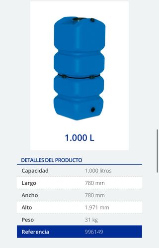 Depósito Agua Schultz 1000L
