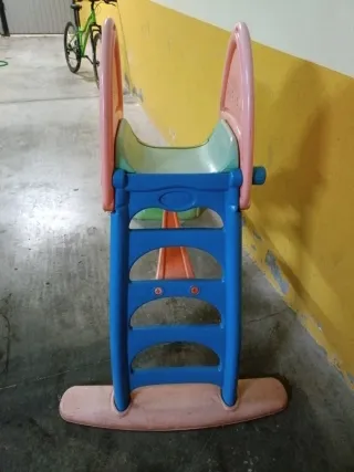 Tobogán infantil verde con rosa Portatil Pr. Negoc