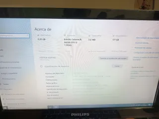 Mini Pc con Monitor Philips 160EL LED Negro
