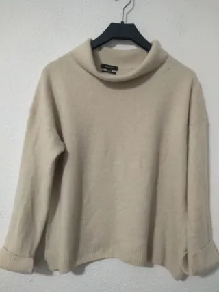 Jersey Massimo Dutti cuello alto beige