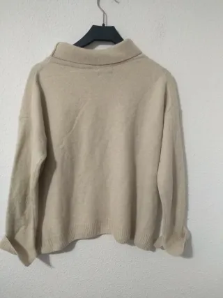 Jersey Massimo Dutti cuello alto beige