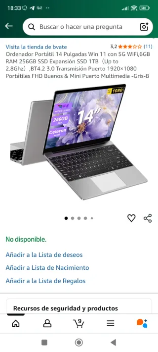 Ordenador portátil Bvate B5/B7 Plata NU