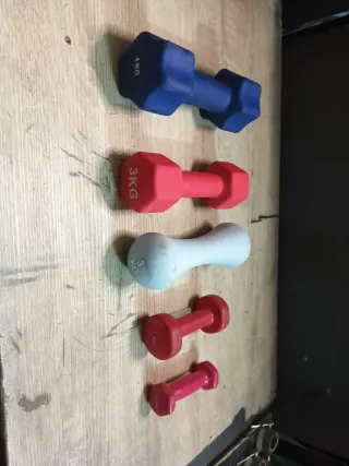 Lote de Mancuernas (4kg, 3kg, 1kg, 0.5kg)