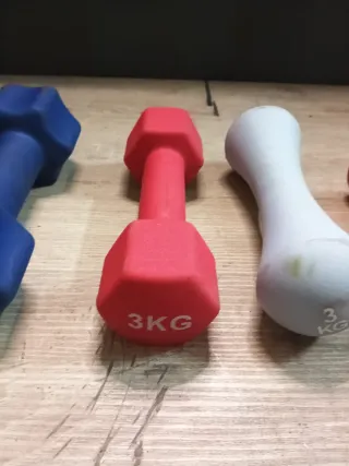 Lote de Mancuernas (4kg, 3kg, 1kg, 0.5kg)