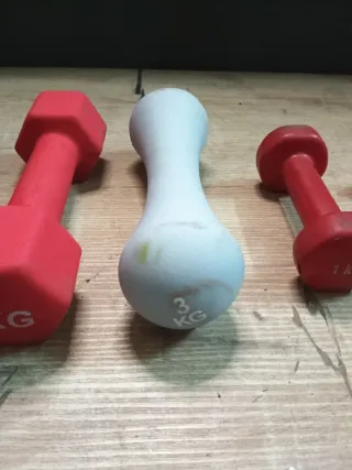 Lote de Mancuernas (4kg, 3kg, 1kg, 0.5kg)