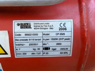 Compresor Aire Black & Decker CP2525