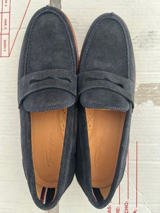 Zapatos náuticos de ante azul