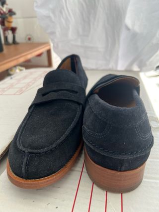 Zapatos náuticos de ante azul