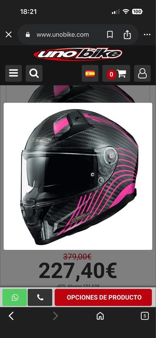 Casco LS2 Vector 2 Carbón Flux