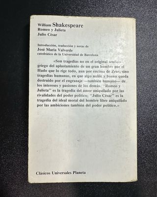 Romeo y Julieta. Julio César