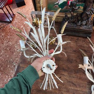 Apliques antiguos ramas años 50 remates florales