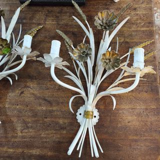 Apliques antiguos ramas años 50 remates florales