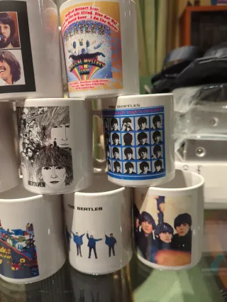 Juego Tazas Cerámica Beatles