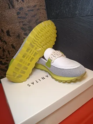 Mocasines Hispanitas Blancos Piel Talla 40