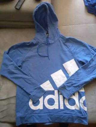 Sudadera Adidas Azul con Capucha