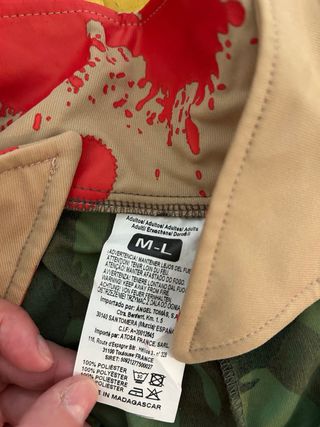 Vestido Halloween niña camuflaje sangre