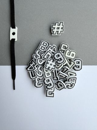 Pines / Dijes zapatillas números tipo Crocs