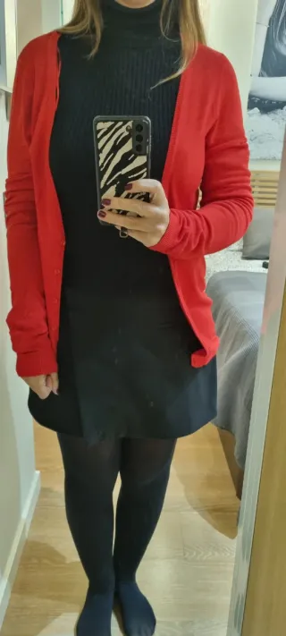 Chaqueta de punto roja