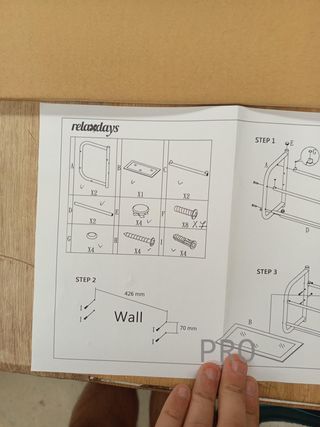 Scaffale da parete per bagno con porta asciugamani