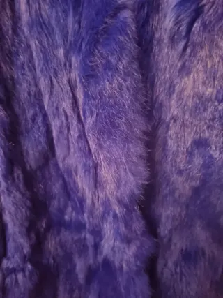 Abrigo piel azul morado