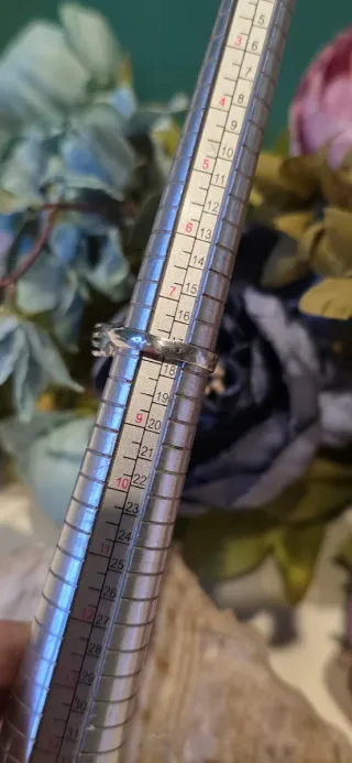 Anillo vintage plata perla diseño años 60