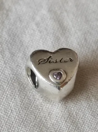 Charm Corazón Hermana Pandora Plata