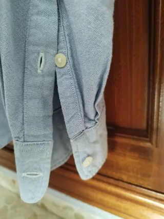 Camisa Mango Azul Slim Fit