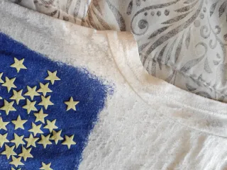 Camiseta sin mangas con bandera americana