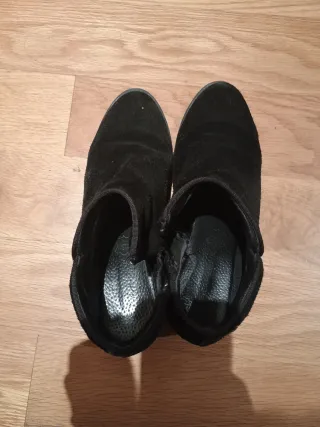 Botín de piel Negro