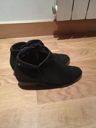 Botín de piel Negro