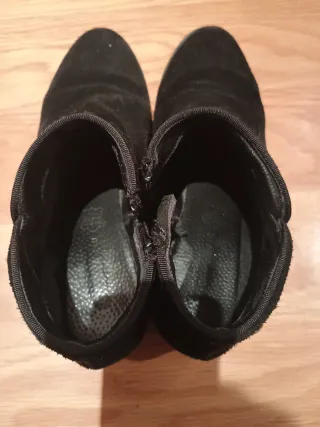 Botín de piel Negro