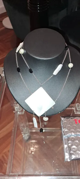 Collar Tous Playa Perlas Plata y Blanco