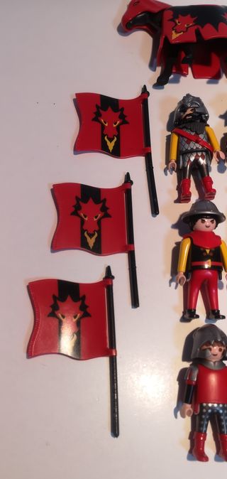 PLAYMOBIL MEDIEVAL LOTE ORDÉN DRAGÓN ROJO