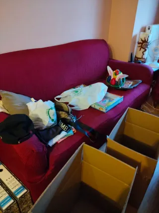 Conjunto Sofás 3+2 Tela Rojo