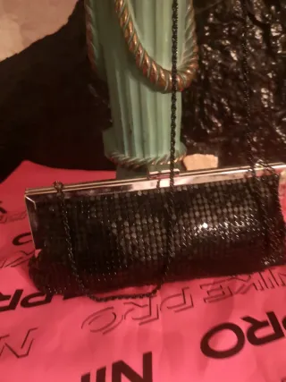 Bolso fiesta negro  cadena DE FIRMA BIJOU BRIGITTE