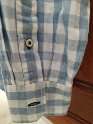 Camisa Springfield cuadros azul y blanco