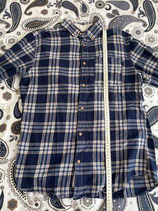 Camisa Jack & Jones de cuadros azul y beige