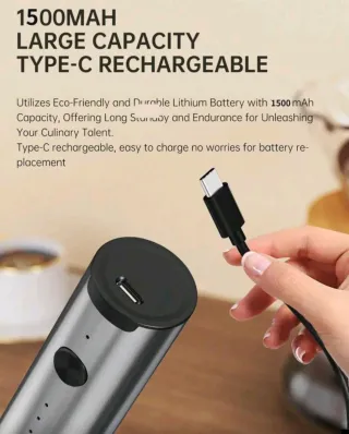 Espumador Leche y Batidor Claras CLITON usb Nuevo