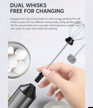 Espumador Leche y Batidor Claras CLITON usb Nuevo