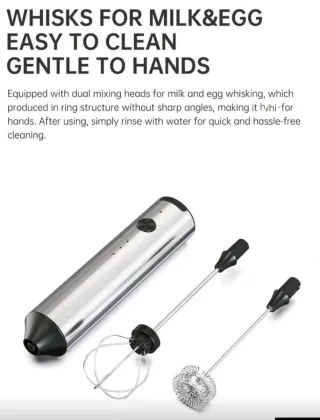 Espumador Leche y Batidor Claras CLITON usb Nuevo