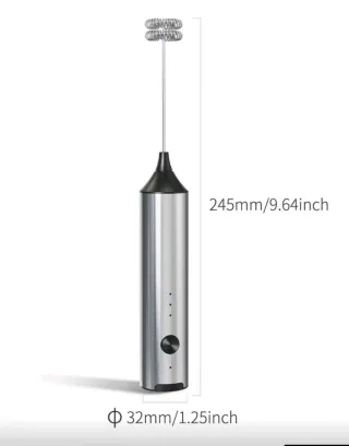 Espumador Leche y Batidor Claras CLITON usb Nuevo