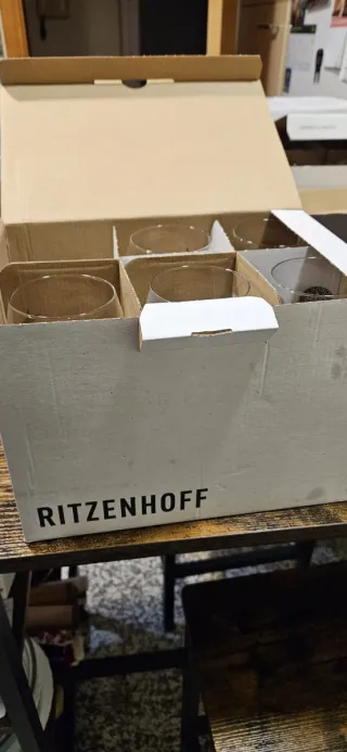 1 scatola da 6 Bicchieri Estrella Damm. Girona FC. 0'33cl