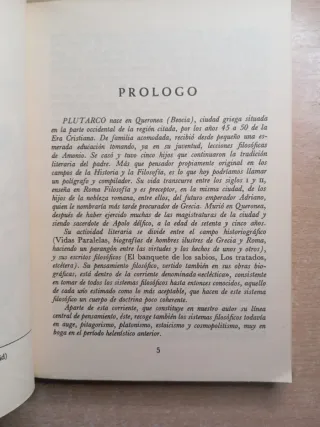 Vidas paralelas. Plutarco.